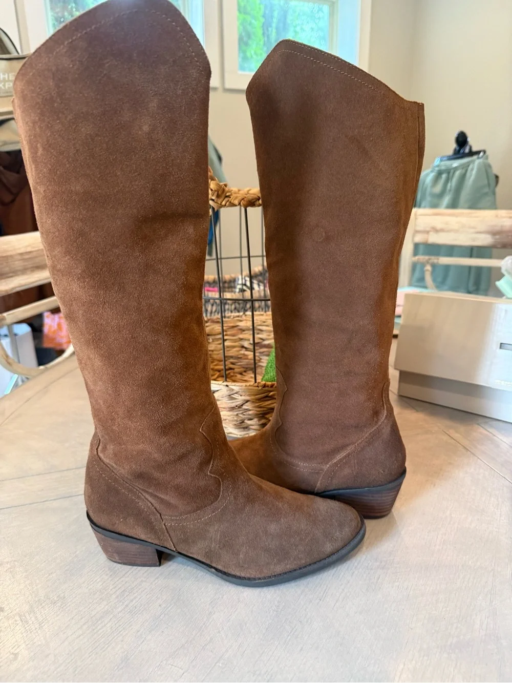 naughty monkey Brown Suede western Boots
